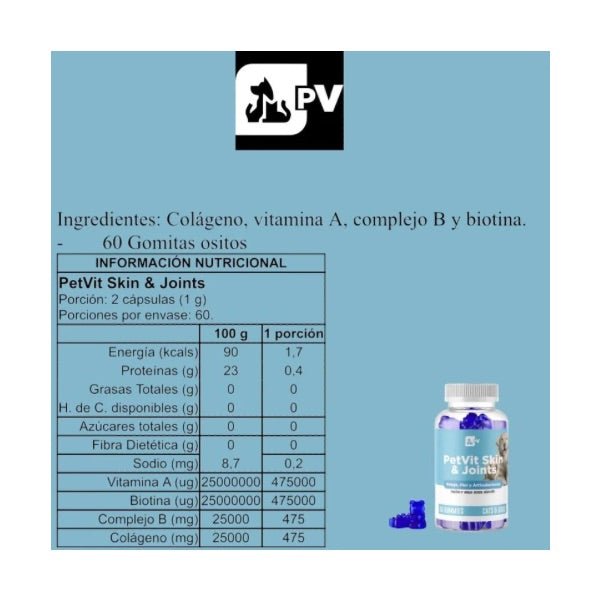 Petvit Skin&joint,digest Pack Suplemento Natural articulaciones digestión perros gatos - Petvit